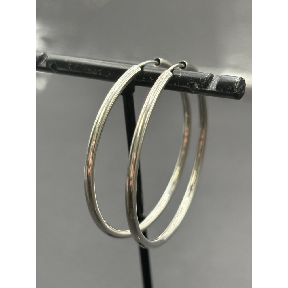 EUC Sterling Silver 45MM Hoop Earrings 925 G20